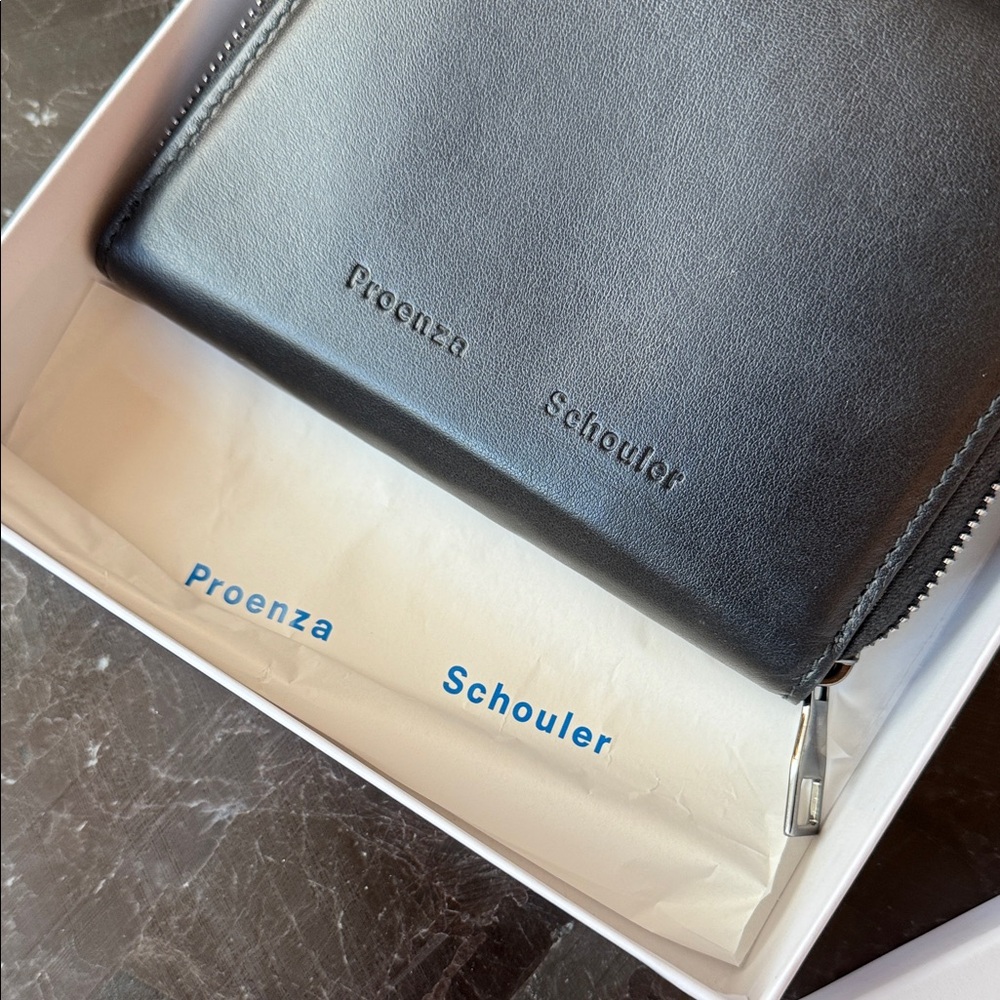 Proenza Schouler Trapeze Black Leather Wallet - Picture 3 of 9